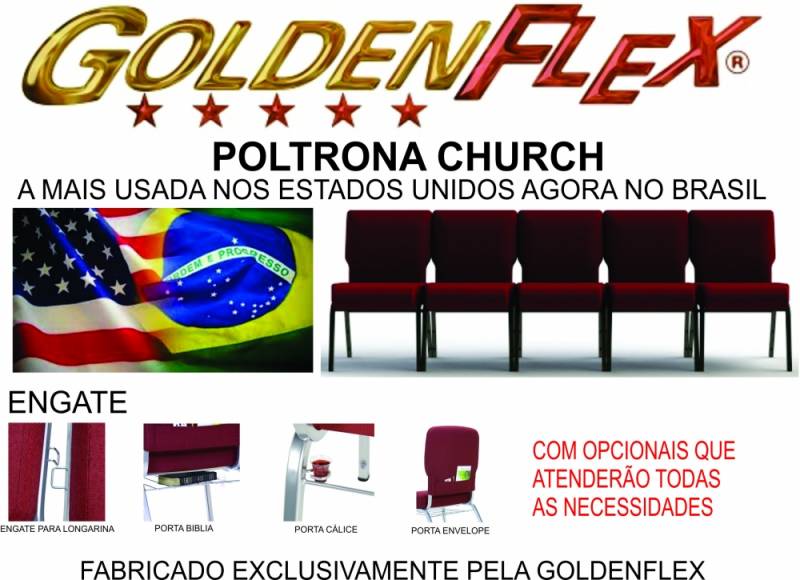 Cadeira Empilhável para Igreja Riviera de São Lourenço - Cadeira Empilhável Fixa