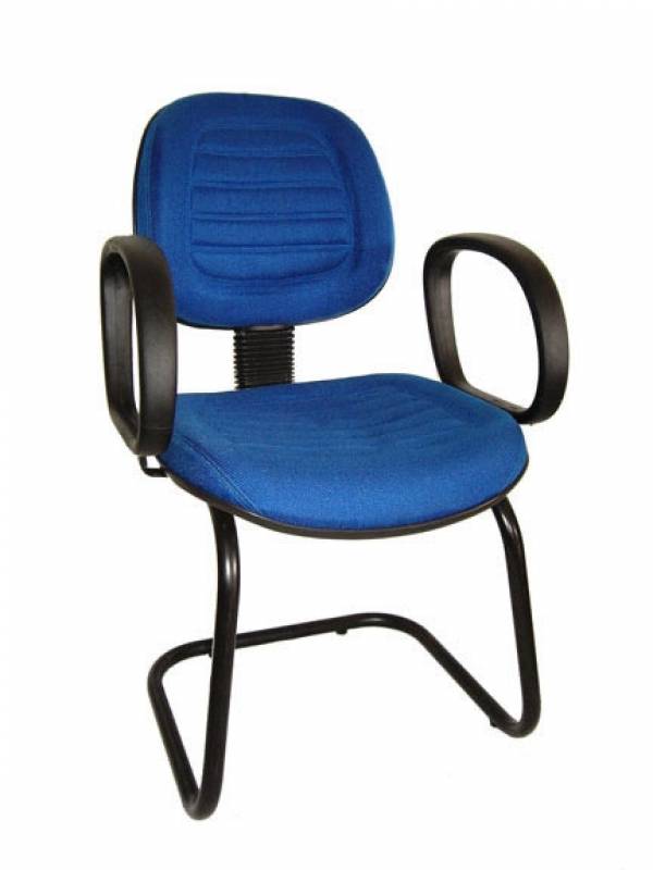 Cadeira Escritório Secretaria Fixa Mandaqui - Cadeira Fixa Estofada