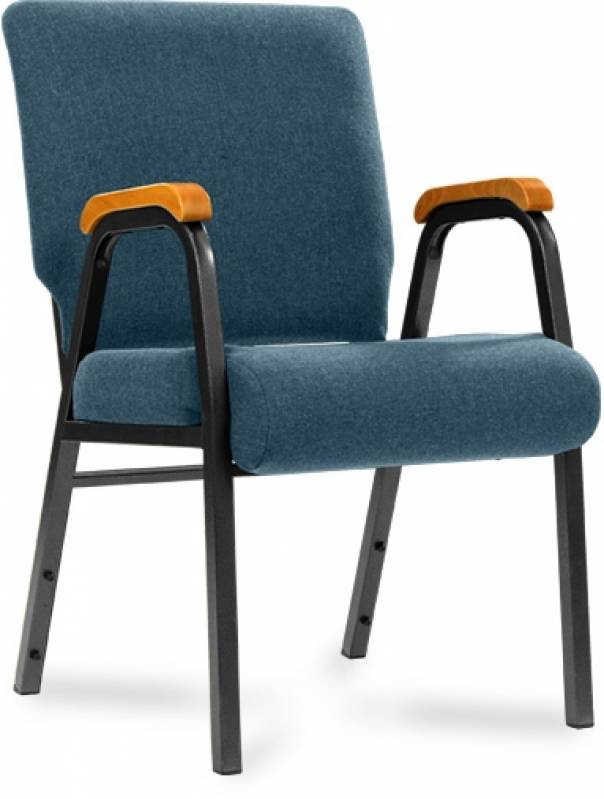 Cadeira Estofada Fixa para Igreja Preço Mandaqui - Cadeira Estofada com Braço para Auditório