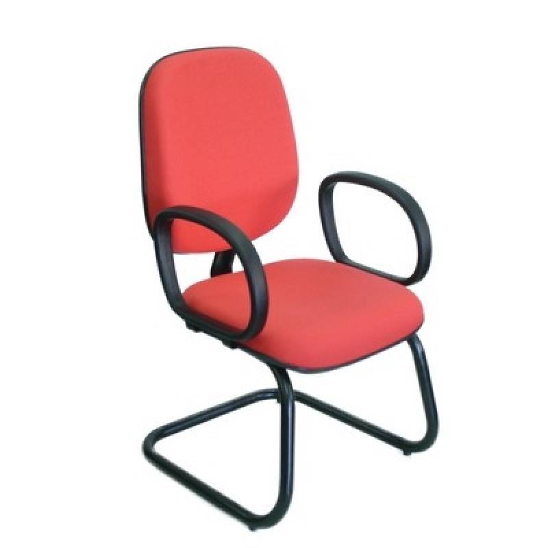 Cadeira Estofada Fixa Itanhaém - Cadeira Estofada com Braço Escritório