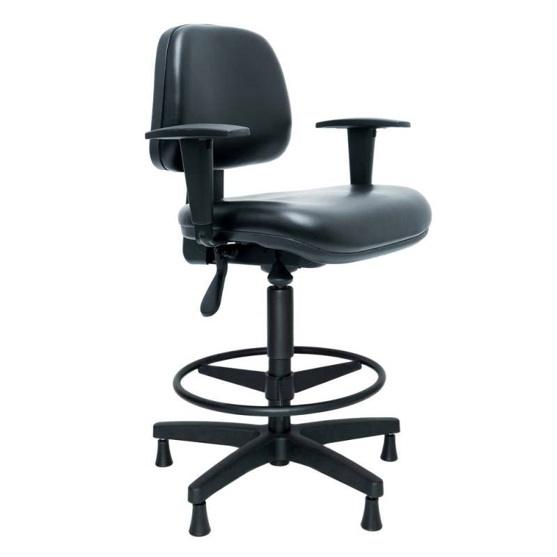 Cadeira Giratória Alta para Caixa Valor Lauzane Paulista - Cadeira Giratória Branca
