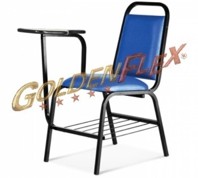 Cadeira Universitária com Prancheta Frontal Preço Pompéia - Cadeira Universitária com Prancheta Grande
