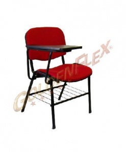 Cadeira Universitária Soft-Line com Prancheta Fixa e Gradil